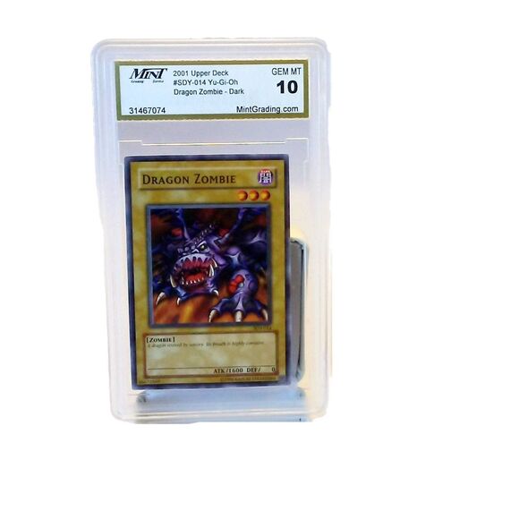 2001 Upper Deck Yu-Gi-Oh 1St Edition Sdk #014 Dragon Zombie Gem Mt 10 - Picture 1 of 2